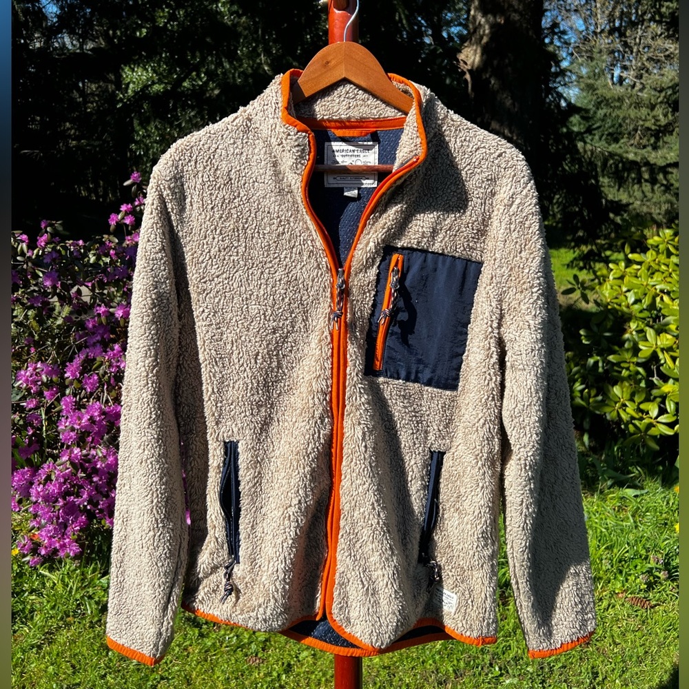 American Eagle Fuzzy Zip Up